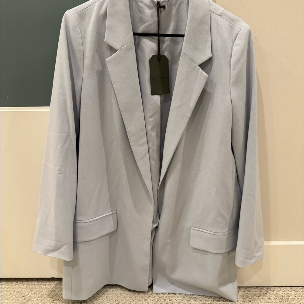 All Saints Soft Gray Women's Blazer